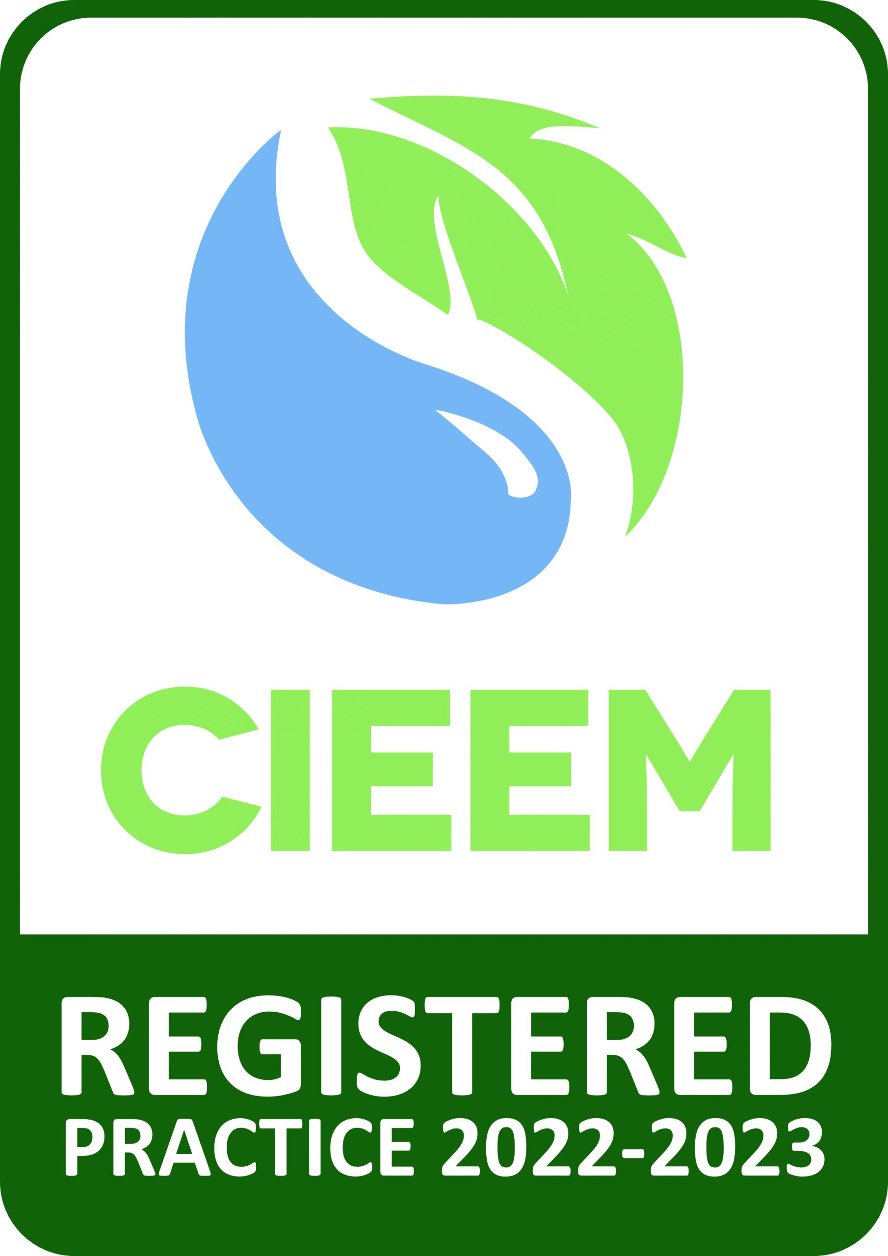 CIEEM Registered Practice logo 2021 2022