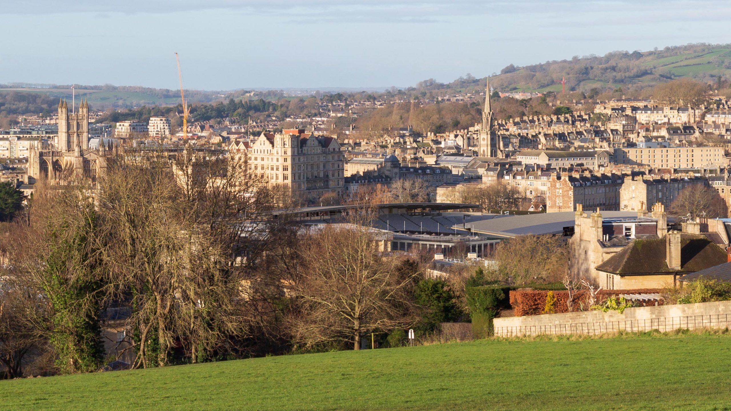 Bath Rugby Stadium Proposed Verified View from Bathwick Meadows