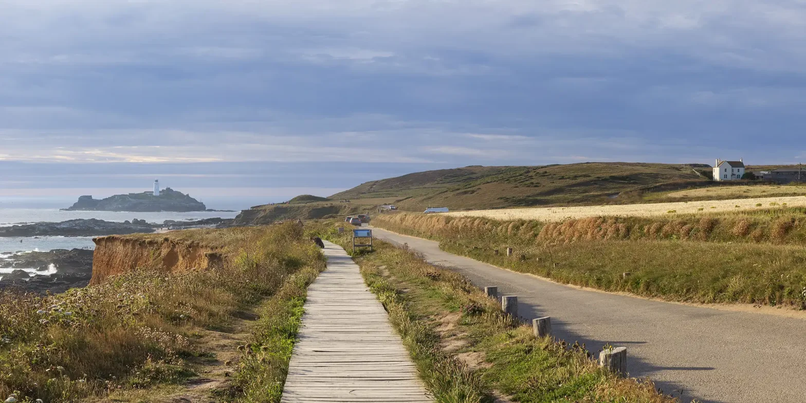 Coastal Erosion along the cliffs at Godrevy Headland National Trust Site