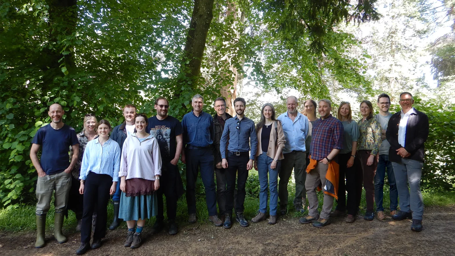 A photo of NPA staff in a wooded park setting
