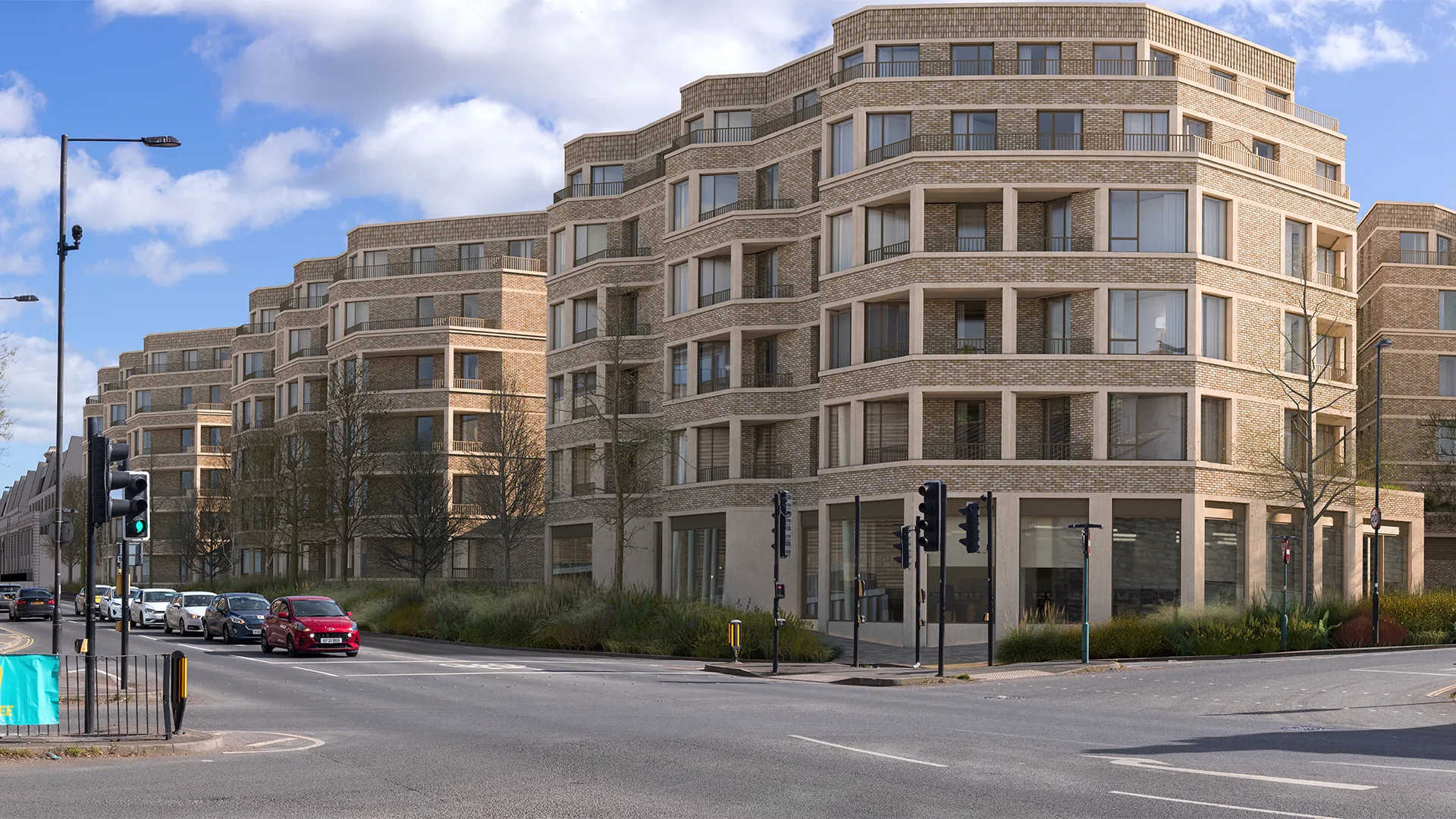 Verified View Montage showing the approved Bath Press West redevelopment on Lower Bristol Road, Bath