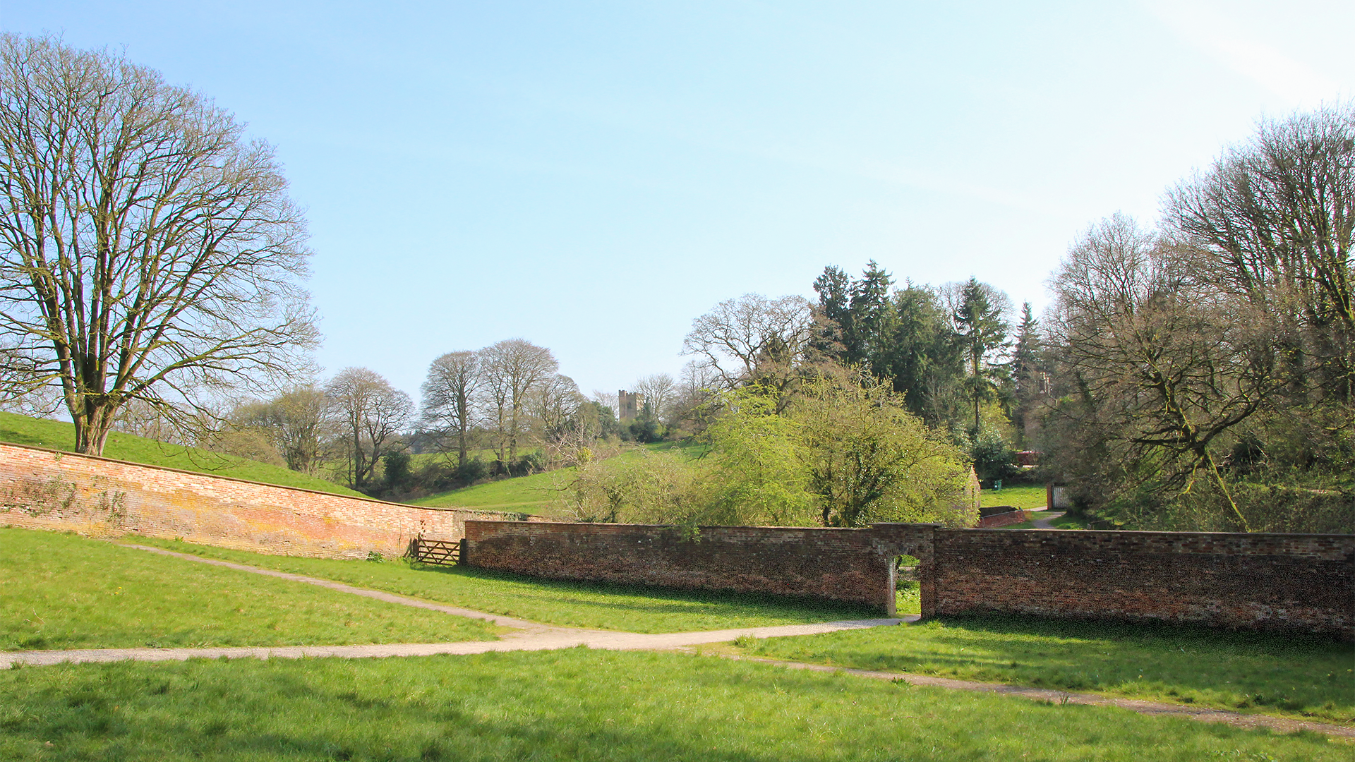 Historic walled garden at Fyne Court estate in Somerset